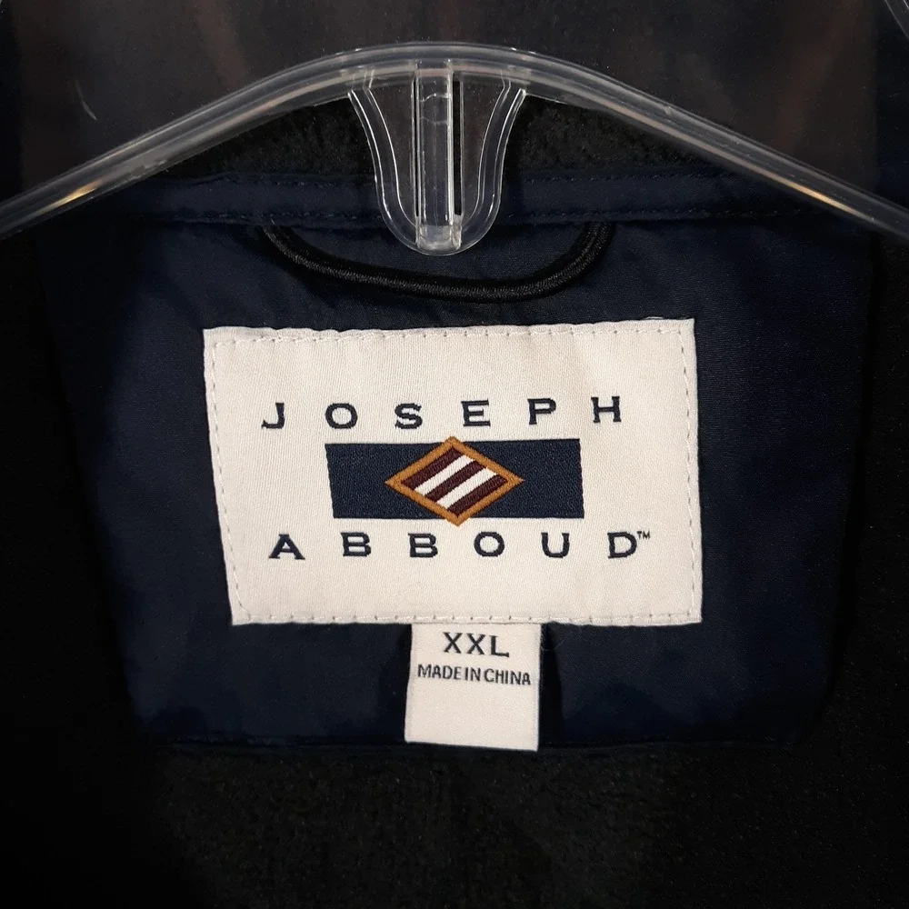 Joseph Abboud Quilted Vest Size 2XL Full Zip Blue Outdoor